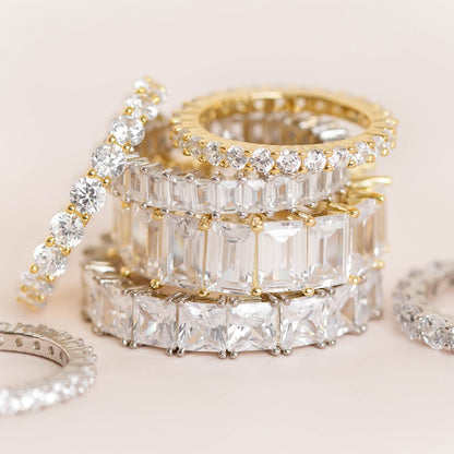 Baguette Eternity Band by By Adina Eden