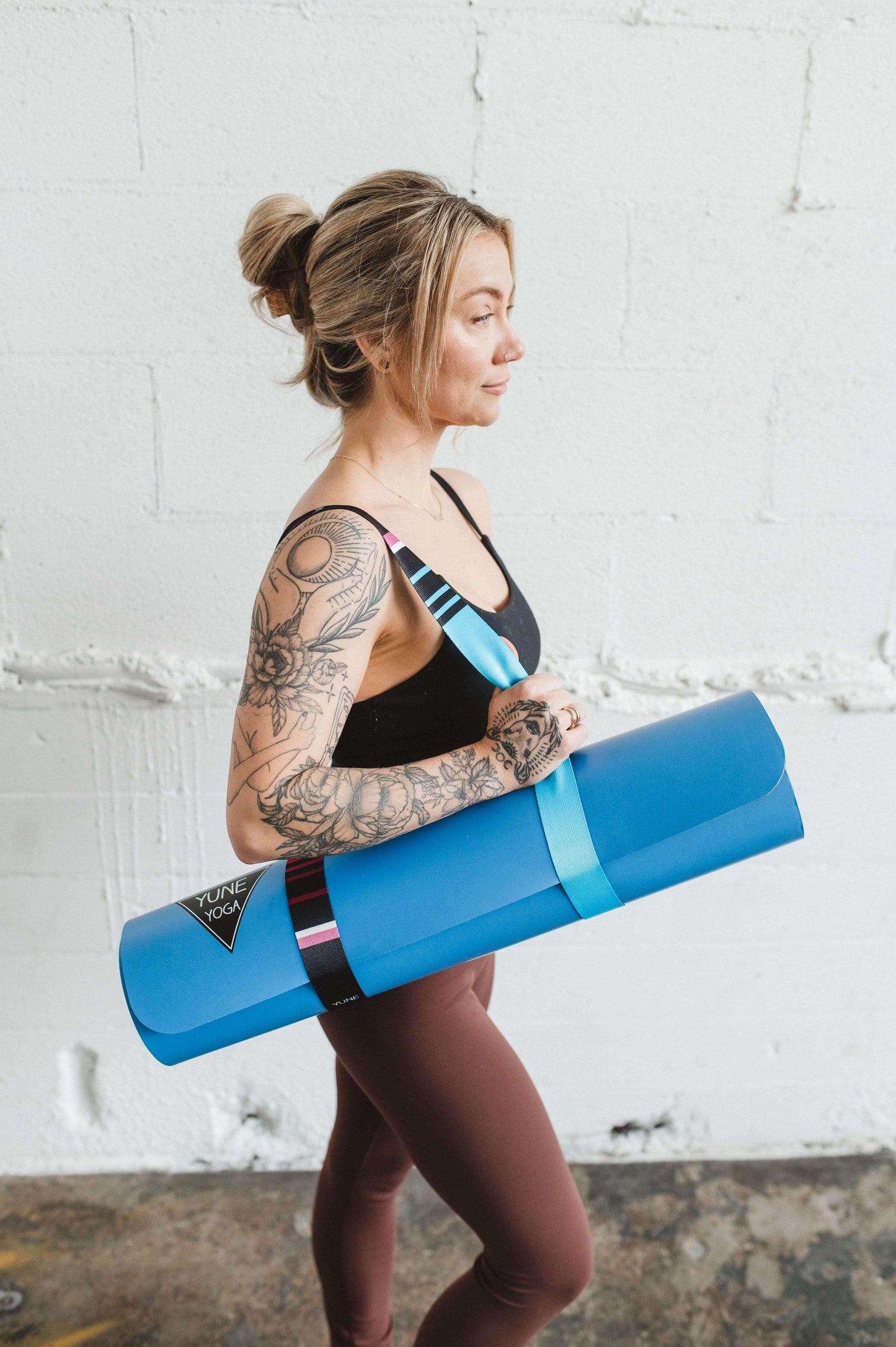 Yoga Strap | Stretching Strap | Metal Buckles | Blue | Yune Yoga | The Horatio - Yune Yoga