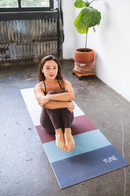 Yoga Mat | 6mm Lightweight | Striped| Non-Slip | Eco Friendly | Yune Yoga | Tofino - Yune Yoga