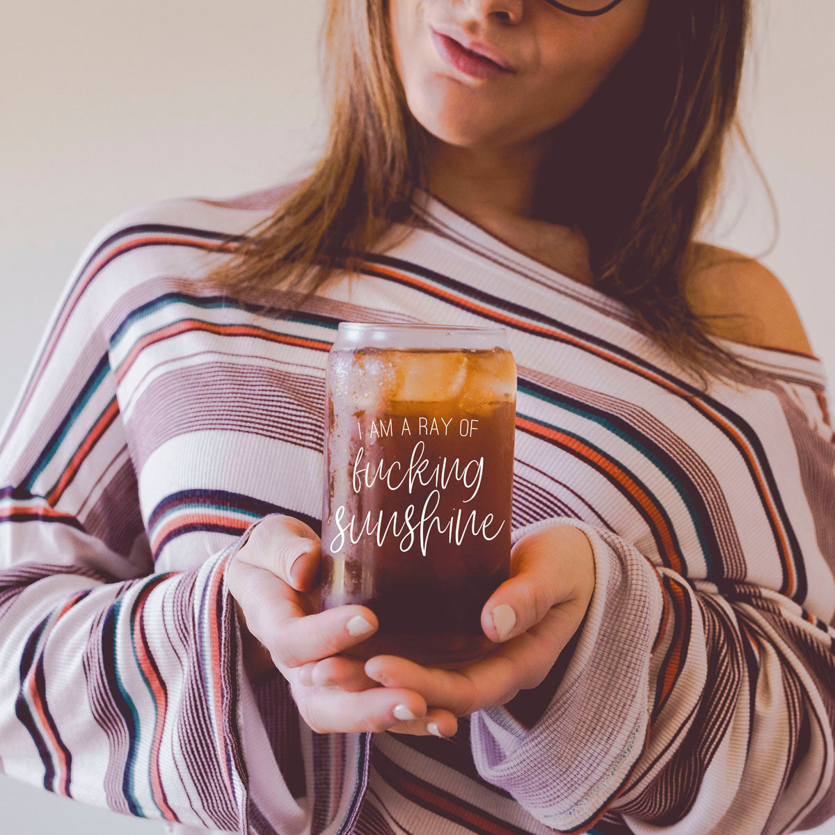 Ray of Sunshine Glass Can