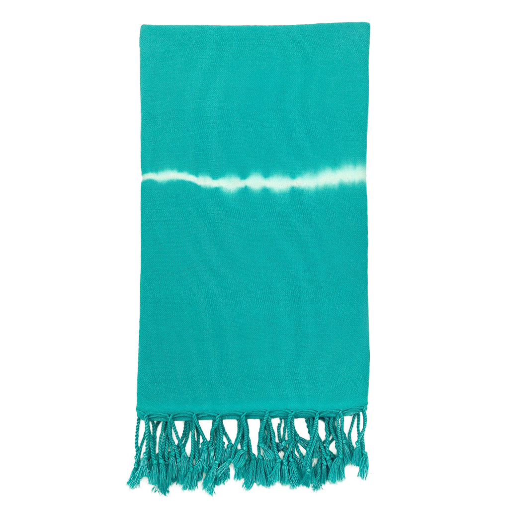 Teal Tie Dye Turkish Beach Towel by SLATE + SALT