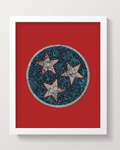 Tennessee flag (red background) by valentinaharper