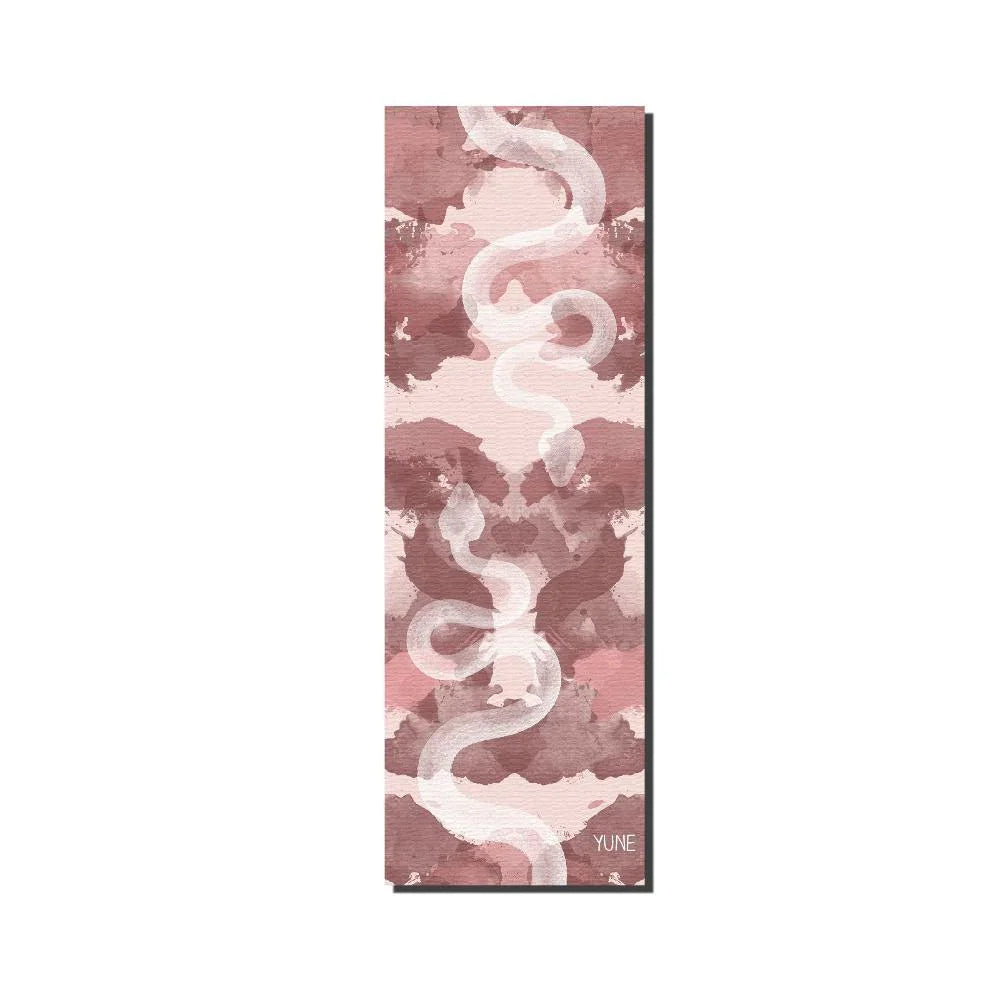 Yoga Mat | 6mm Thick | Pink Snake | Non-Slip | Eco Friendly | Yune Yoga | Alder - Yune Yoga