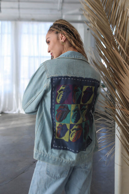 Rolling Stones Some Girls Hand Stitched Denim Jacket