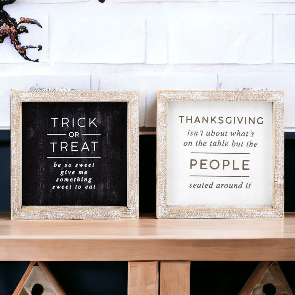 Trick + Thanksgiving Double-Sided Sign