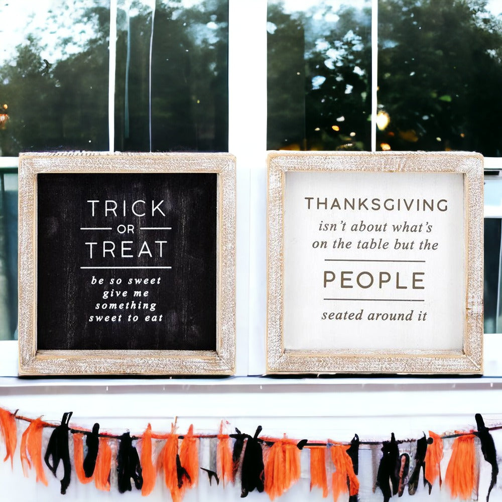 Trick + Thanksgiving Double-Sided Sign