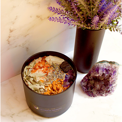 Ultimate Smudger Crystal Candle – Energy Cleansing & Protection