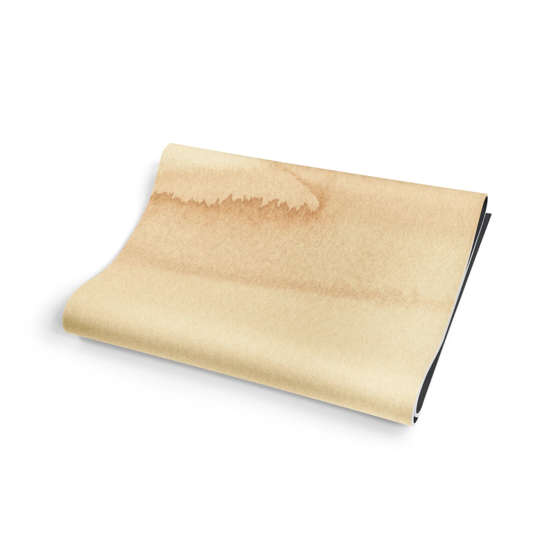 Beige fabric with watercolor design on a white background