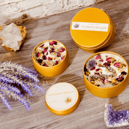 Wealth Crystal Intention Candle – Manifest Abundance & Prosperity