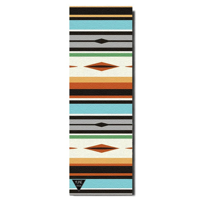 Yoga Mat | 6mm Thick | Multi Color Striped | Non-Slip | Eco Friendly | Yune Yoga | Wolfs Den - Yune Yoga