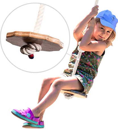 Wooden rope swing for kids by Goodevas