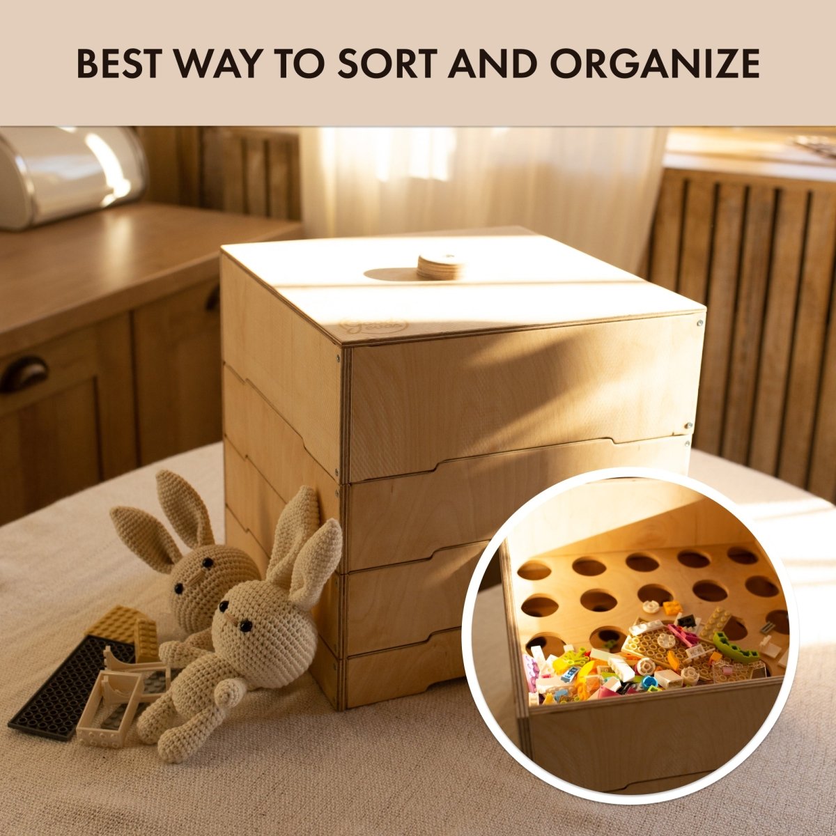 Wooden storage/sorter for constructor by Goodevas