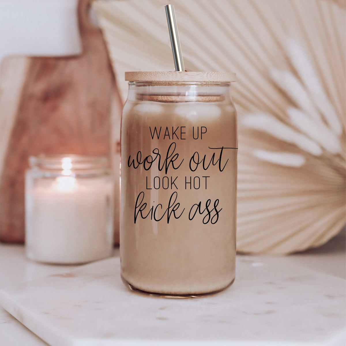 Wake Up Look Hot Glass Can