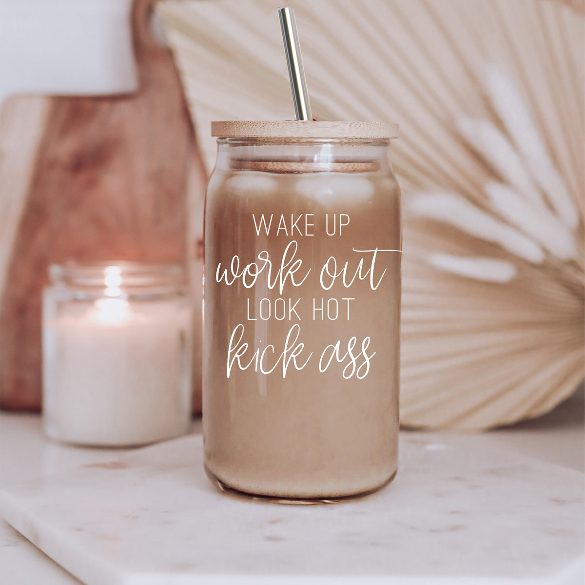 Wake Up Look Hot Glass Can