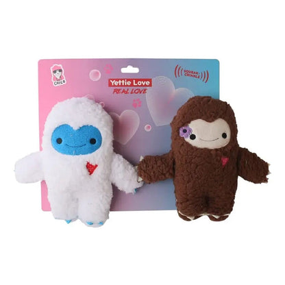 Squeaky Dual Yettie Snowman Plush Toy Pack