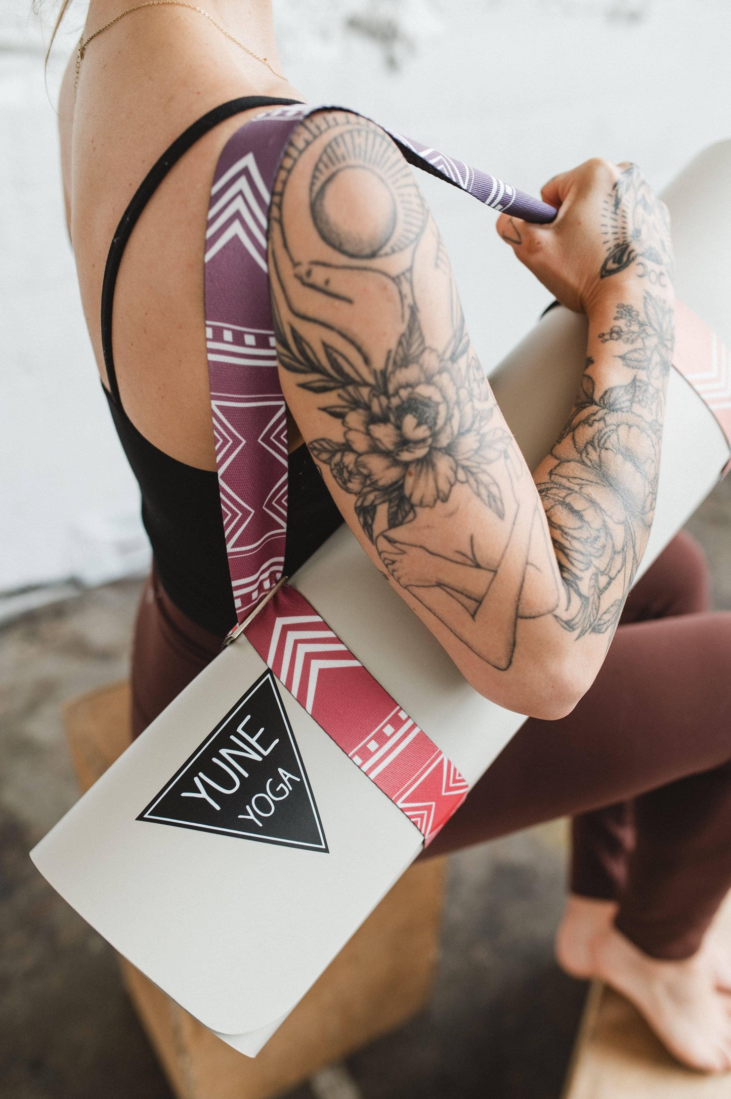 Yoga Strap | Stretching Strap | Metal Buckles | Pink | Yune Yoga | The Cassady - Yune Yoga